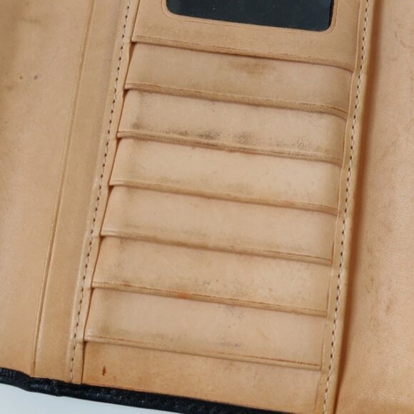 Authentic Coach Black Leather Bifold Wallet with Buckle Closure - Picture 6 of 9